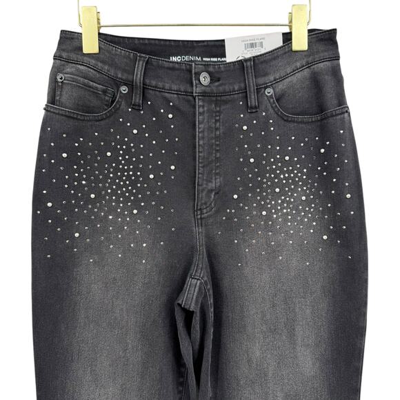 INC NWT Flared Denim Rhinestone Going Out Jeans - Picture 3 of 11